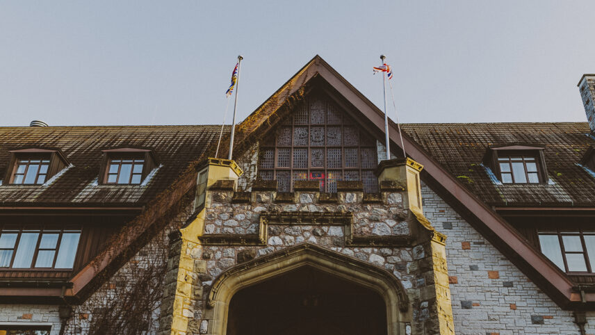 Elegant stone architecture of a historic property in the Rockland neighborhood